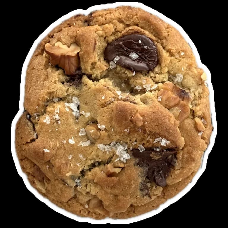 A walnut chocolate chip cookie