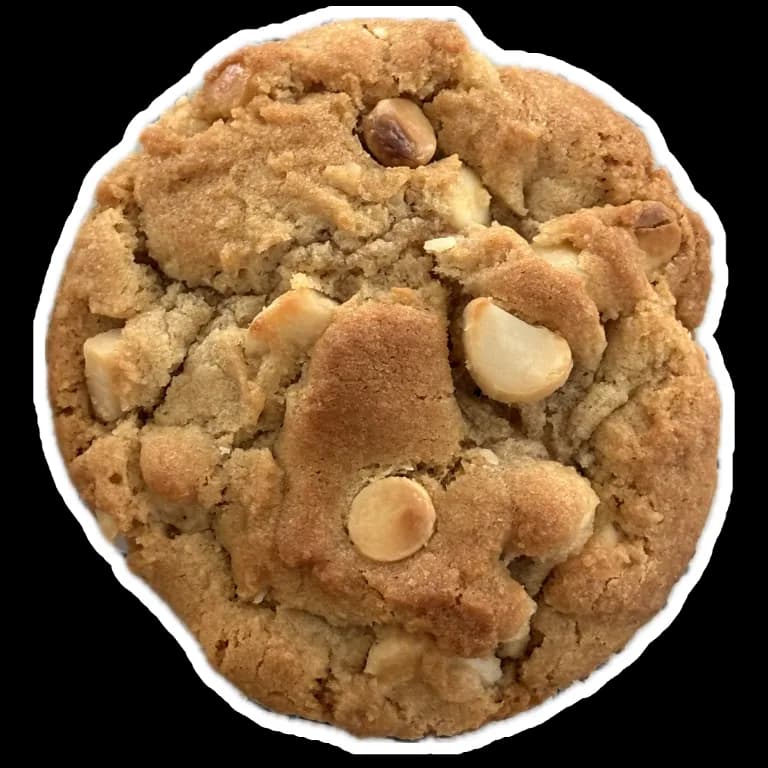 A white chocolate macadamia cookie