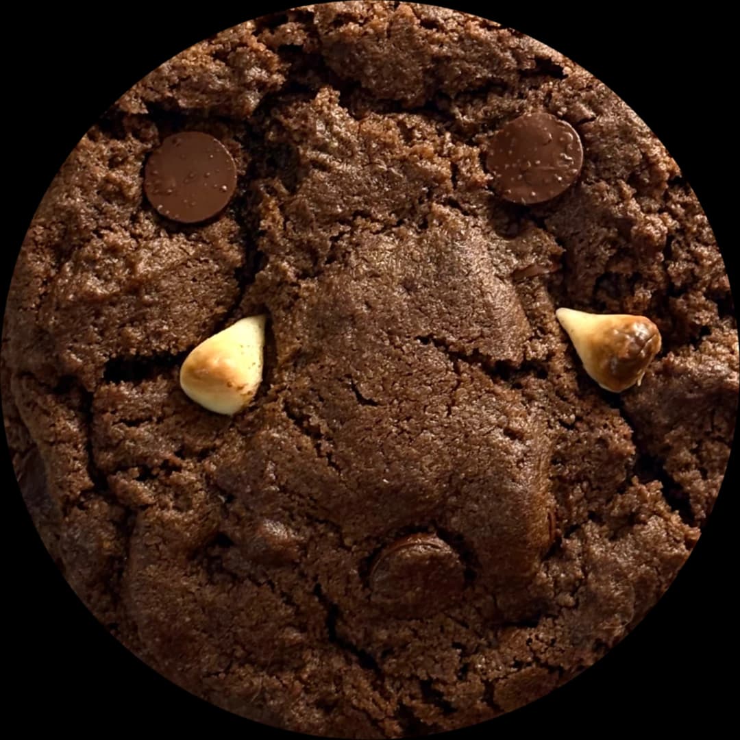 A triple chocolate cookie